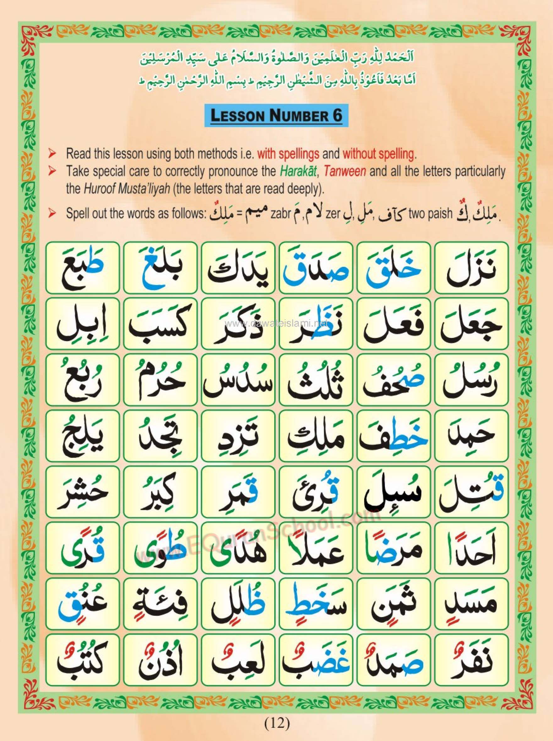 Madani Qaida - Practise of Harakaat and Tanween